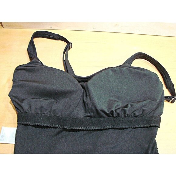 Michael Kors Womens Black One Piece Swimsuit Criss Cross Cut Out Pull On Size 6 - Picture 12 of 12